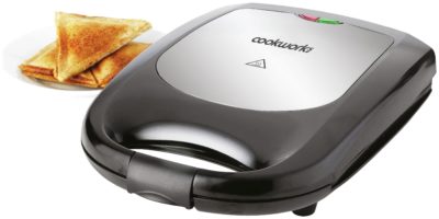 Cookworks 4 Slice Sandwich Toaster - Black.
